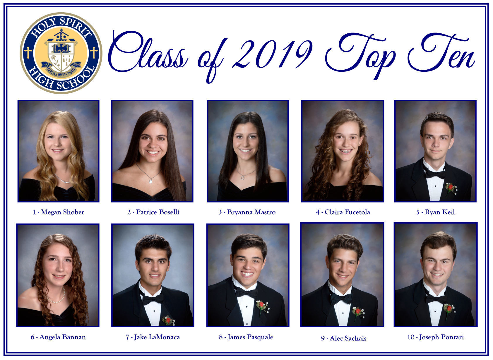 Holy Spirit High School 2019 top 10